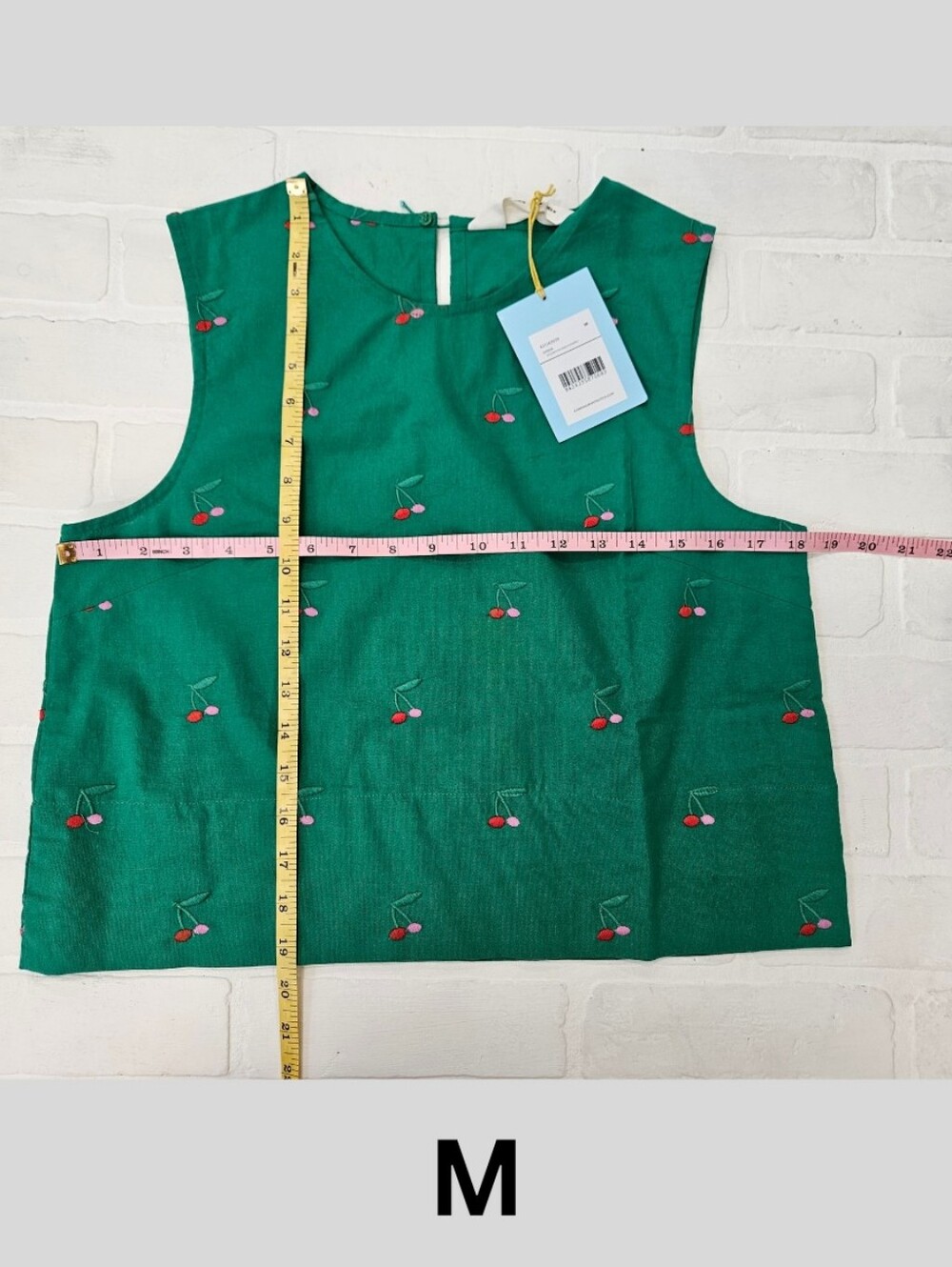 Embroidered Cherry Shell Top - Picture 8 of 10